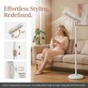 Hand Free High Speed Hair Dryer, Floor Adjustable Height 110000 RPM Ionic Brushless Stand Handfree Hair Fast Dryer, Three air outlets Low Noise Blow Dryer with Remote Control for Home