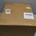 Acrylic Record Player Table with Storage Shelf, Clear Side Table Nightstand (Black, Medium)