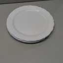 Upassion 100 Pieces White Plastic Plates - 10.25 inch White Dinner Disposable Plates - Premium Hard Disposable Dinner Plates - Party Supplies for Birthdays, Celebrations, Wedding and Events