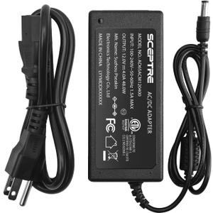 Kado Power Adapter 12V-4A AC/DC Power Cord Genuine Parts Made for Sceptre Monitor C275B-QWD168 C305B-200UN C305B-200UNT C325B-185RD C325B-FWD240 E248W-19203R E275B-FPN168 E275B-FWD168 E275B-QPN168