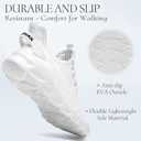 Sneakers for Men Running Casual Lightweight Tennis Shoes Walking Athletic Gym Workout Shoes Summer (9.5, White)