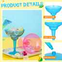 120 Pcs Plastic Margarita Glasses with Umbrella Drink Straws 60 Pcs 12 oz Disposable Margarita Cup and 60 Umbrella Straws for Cinco De Mayo Fiesta and Mexican Taco Party Supplies Summer Party Supplies