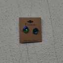 Genuine Austrian Crystal Earrings, Ultra Emerald AB, 12mm Cushion Cut, Drops Or Studs, Square Or Diamond, Assorted Finishes