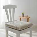 Dining Chairs - Slat Back Wooden Seat Chairs, Set of 2, Linen White (Incomplete) (Back Rest Legs)