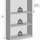 Furinno Reed Closet Organizers and Storage, 3-Tier Closet Organizer, Open Shelf Closet Storage, for Wardrobe, Bedroom, Living Room, White