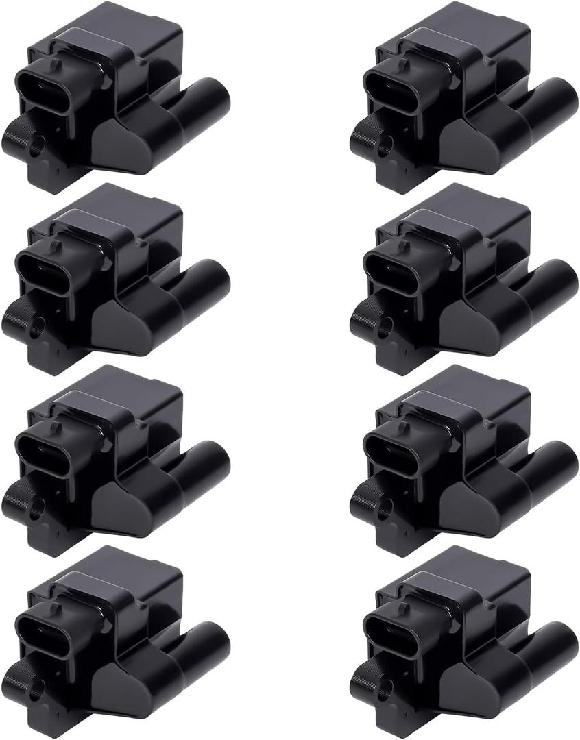 UF271 Square Ignition Coil Pack Compatible with Chevy Tahoe Avalanche 1500/2500 5.3L 8.1L Express 4.8L 5.3L Silverado Suburban 1500 Tahoe Envoy Savana Sierra 1500/2500/3500 Yukon Escalade, 8PCS