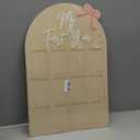 WAUAO Bow My First Year Birthday Board - One Year Of Photo Board,Monthly Milestone Wood Photo Board,First Birthday Decorations Girl,12 Months Photo Banner