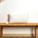 JoraLion Corduroy Lumbar Pillow Cover 12x24 inch, Cream White Decorative Chic Cozy Long Pillow Cover Soft Luxurious Pillow Case Home Decor for Sofa Bed Room Livingroom, ONLY 2 Cover