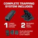 Tomcat Tunnel Trapping System for Mice and Rats, Rat & Mice Traps - 1 Tunnel Station and 2 Reusable Snap Traps