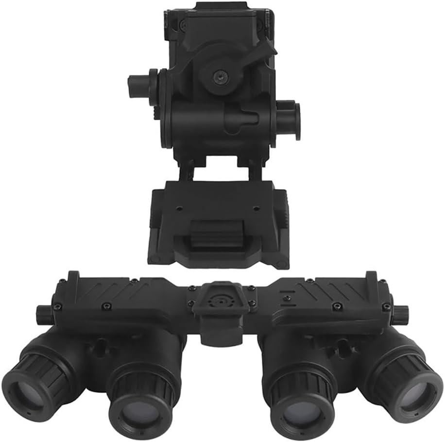 Tactical Airsoft Hunting Dummy Night Vision Goggles with Helmet Mount for PVS15/PVS18/GPNVG18, No Function Binoculars Night Vision Cosplay Prop (Black)
