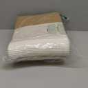 Laundry Hamper Large Laundry Basket with Leather Handles, Decorative Storage Cotton Rope Woven Basket for Blankets, Clothes Hamper for Living Room, Jute & White, 85L