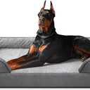 INVENHO Orthopedic Extra Large Dog Bed, XXL Waterproof Dog Sofa, Egg-Crate Foam Couch with Washable Removable Cover, Waterproof Lining and Nonskid Bottom, Size: XXL (48"x 35"x 6.5")