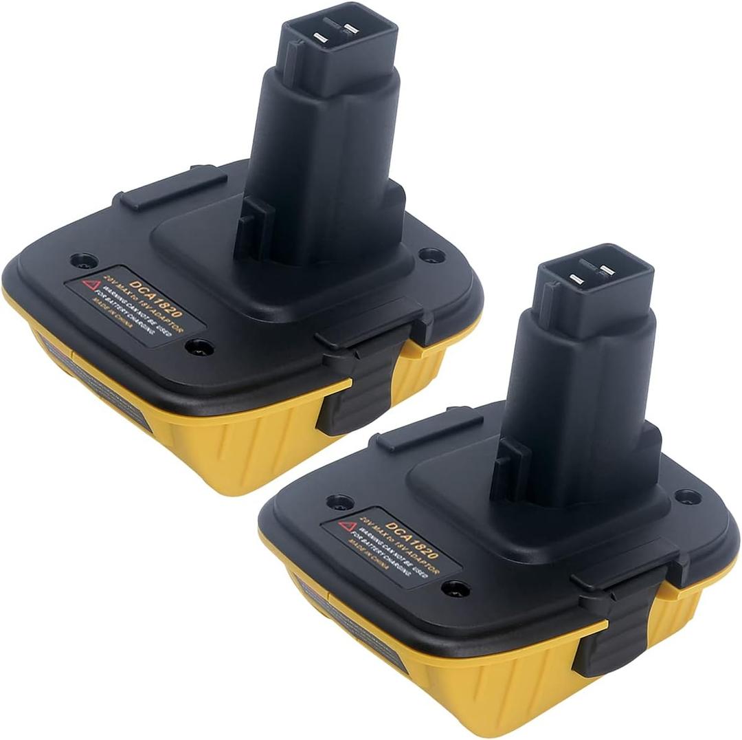 Biswaye DCA1820 Adapter Compatible with De-Walt 18V to 20V Battery, Compatible with De-Walt 20V Max Battery DCB206 DCB201 DCB609 to Replacement for De-Walt 18V XRP Battery DC9096 DC9098 DW9096 DW9099
