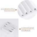 StangH Thermal Insulated Accordion Curtain Temporary Door for Bedroom Closet, Light Blocking Folding Curtain for Laundry Area Bathroom with Tieback and Hooks, Pure White, W50 x L80, 1 Panel