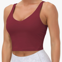 THE GYM PEOPLE Womens' Sports Bra Longline Wirefree Padded with Medium Support, Size L