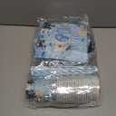 Blue Halloween Birthday Decorations,198pcs Ghost Party Decorations Tableware Happy Boo Day Plates Napkins Cups Tablecloth Banner Swirls,Topper,Balloon for boy Halloween Party Decorations,Serve 24