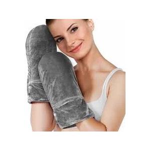 Mars Wellness Heated Mitts for Arthritis, Microwavable Hand Warmer for Women Men in Cases of Stiff Joints, Trigger Finger, Warm Therapy Mittens Unscented Hand Muff, Grey