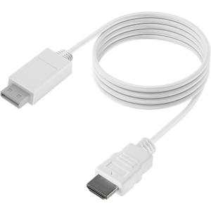 5ft WII to HDMI Converter Cable Adapter,for use with Full HD 1080P Devices with an HDMI Port,Compatible with WII,U,HDTV, Monitor, White