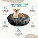 Round Dog Bed Covers Replacement Washable, Dog Bed Washable Cover, for All Shapes (Medium (Up to 36), Paw Chic)
