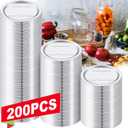 200 PCS Canning Lids Regular Mouth,2.76in Regular Mouth Mason Jar Lids,Ball Jar with Lids with Leak proof Airtight Seal Rust Proof Split,Regular Mason Jars Food Grade,Canning Food DIY