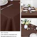 8 Pack Brown Table Cloth 60 x 102 Inch Rectangular Tablecloths for 6 Foot Rectangle Tables, Wrinkle Resistant Brown Tablecloth Washable Polyester Fabric for Buffet Wedding Party Banquet