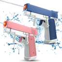 2 Pack Water Guns for Kids - Squirt Gun Water Blaster Soaker Water Pistol Toys for Toddlers Child Boys Girls, Ideal Summer Gifts for Swimming Pool Beach Party Outdoor Shooting Game Water Fighting Toy (Blue+pink)