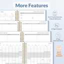 2 x SUNEE 20262027 Monthly Planner  Large 7" x 10" Organizer with Tabs, 100 GSM Paper, 24-Month Calendar, Spiral Bound, Flexible Cover for Office, School, Women, Men, Gray Blue