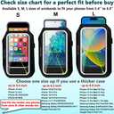 Running Phone Holder, Arm Band for Running for iPhone & Samsung Galaxy, Cell Phone Armband Holder for Walking, Gym, Workout, Men, Women, w/Adjustable Strap & Zipper Pocket (Black-L)