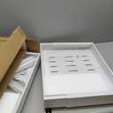 2 Pack Expandable Pull Out Cabinet Organizer 21" Deep, Adjustable Width 12.2"-20.4" Slide Out Drawers & Roll Out Shelves for Kitchen Cabinets, Easy Install with Double-Sided Adhesive, White