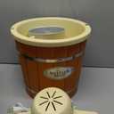 Nostalgia Electric Ice Cream Maker With 4 Qt Capacity- Old Fashioned Ice Cream Machine Makes Frozen Yogurt or Gelato in Minutes- Vintage Wooden Style Ice Cream Maker with Aluminum Canister- Light Wood