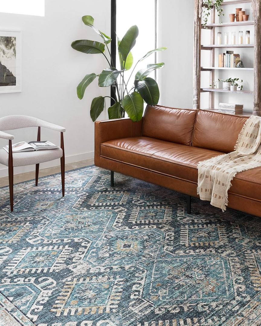 Loloi Skye Denim/Natural 2'-0" x 5'-0" Accent Rug