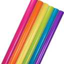 JAM Paper Solid Color Wrapping Paper - 25 Sq Ft Each - Assorted Bright Glossy Colors - 6 Rolls/Pack