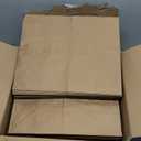 BagDream Large Paper Grocery Bags 12x7x14 Inches 100Pcs - Kraft Brown Shopping Bags With Handles, Heavy Duty Barrel Sack, Recycled Takeout Retail Paper Gift Bags Bulk