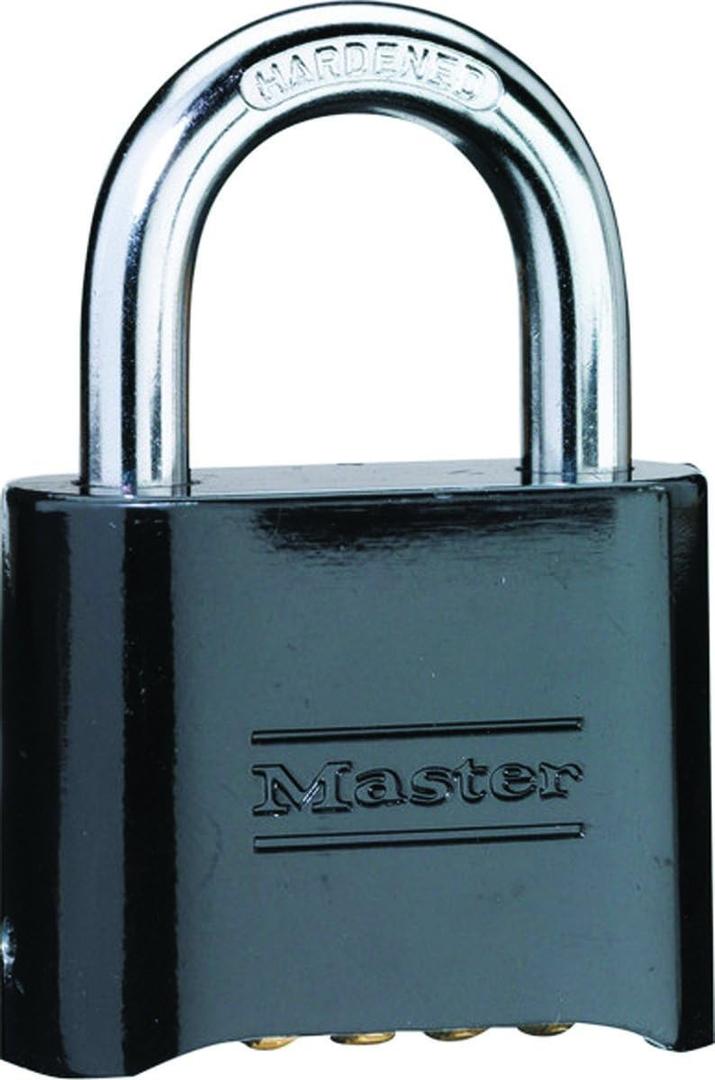 Master Lock 178D Set-Your-Own Combination Padlock, Die-Cast, Black (Pack of 2)
