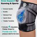 Knee Brace with Side Stabilizers for Men & Women - Washable Knee Support with Adjustable Velcro Patella Straps for Workout, Pain Relief, Meniscus Tear, Arthritis, ACL (Universal, Gray)