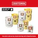 CRAFTSMAN CMXZVBE38770 Cloth Filter Bag Wet Dry Vac Replacement Vacuum Filter, Washable and Reusable Super Performance Filter for Most Shop-Vac Branded Shop Vacuums