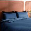 2 Pack Zippered Velvet Standard Pillowcases, Super Soft and Cozy Luxury Fuzzy Flannel Pillow Cases with Zipper, 20x26 Inches, Navy Blue