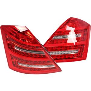Tail Lights Assembly Compatible with 2007 2008 2009 W221 S-Class S500 S550 S600 Rear Tail Lamp Taillights Pair Red 2218200366 2218200466 MB2800121 MB2801121