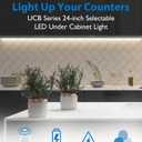 24 LED Direct Wire Under Cabinet Light - Dimmable Undercounter LED Lights for Kitchen - Selectable CCT 2700K-5000K, 612-648 Lumens, 9W - UCB Series Hardwired Under Cabinet Lighting by NICOR Lighting