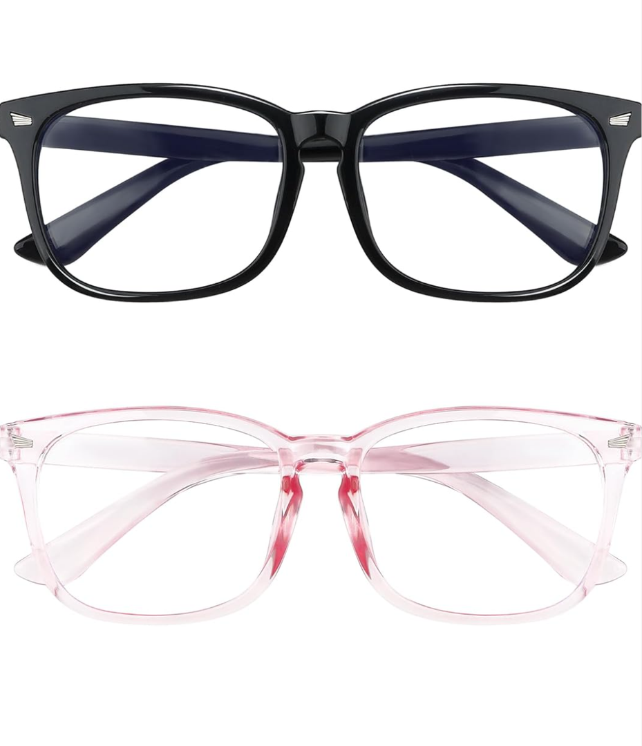 Blue Light Blocking Glasses, 2 Pack Blue Light Glasses Men, Blue Light Glasses Women Eyeglasses Bluelight Eyestrain