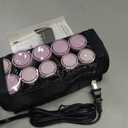 Remington Compact Ceramic Dual Voltage Hot Rollers for Long and Short Hair, Hair Setters, Hair Curlers, 1-1 " Purple/Black, 10 Piece Set