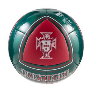 PUMA Unisex FA Portugal Soccer Ball, Club Red-Green Lagoon SS26, Size 5 Fpf Culture Ball