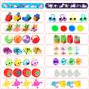 [ 6 Surprise Golden Eggs ] 100 Pack Prefilled Easter Eggs with Assorted Toys Inside, 100 Plastic Easter Eggs Fillers with Toys, Pre-filled Easter Egg Hunt Stuffed, Easter Basket Stuffers