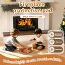 79'' Fireplace seat Cushion and Hearth Baby Proofing PadDesigned specifically for Child Safety Foam Brick-Shaped Fireplace Impact Protection padfor Babies Child Children Toddlers