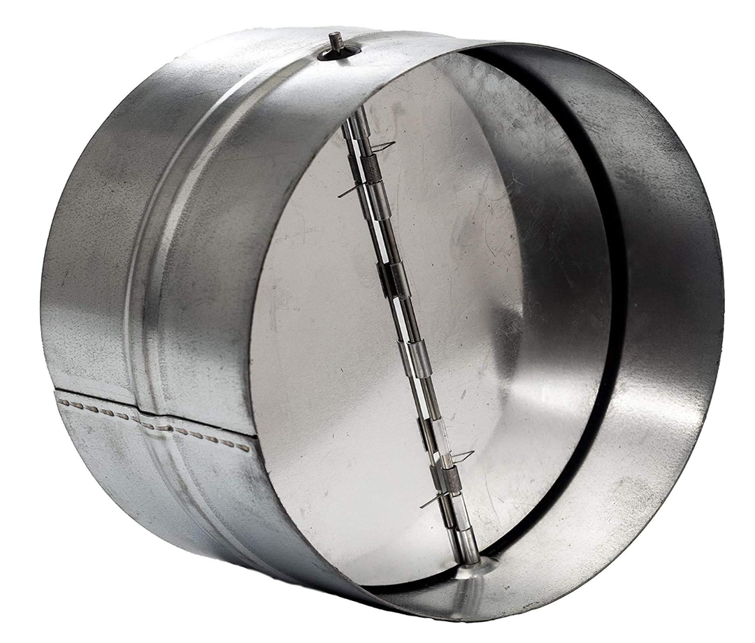 Vent Systems 12" Inch Backdraft Damper – Galvanized Steel Inline Duct Shutter with Heavy-Duty Spring-Loaded Flap and Rubber Seal – One-Way Airflow Blocker for Heating, Cooling and Exhaust Systems