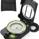 Sportneer Compass: Accurate Durable Lightweight Orienteering Compass with Strap and Carrying Case, Glow in The Dark Waterproof Hiking Essentials for Camping Backpacking, Best Survival Gifts for Kids (Black)