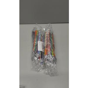 Pack of 2 JANEMO pens 10 PCS pens ballpoint office supplies ballpoint pens 0.7mm 6in1 Multicolor Pen 6 Colors Transparent Barrel Ballpoint Pen for Office School Supplies (10)