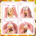 ZHUIGUANGZE 12 Pack Thanksgiving Treat Popcorn Boxes Small Foldable Fall Goodie Bags Turkey Pumpkin Leaf Design Candy Package Wrapping for Thanksgiving Autumn Harvest Festival Party Favors