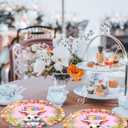 3 x Fancy Land Easter Oval Paper Plates Bunny Disposable Plate Spring Party Serving Platters for Easter Holiday Tableware Dinnerware Decor Supplies 24Pcs