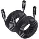 Cable Matters 2-Pack Premium Long XLR to XLR Cables - 35ft, Male to Female Microphone Cable, Oxygen-Free Copper (OFC) Mic Cord, Black